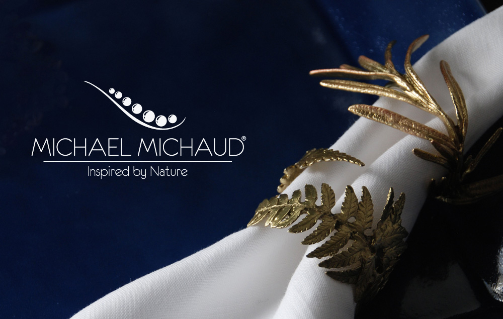 Michael Michaud（マイケルミショー）のテーブルアート。自然をモチーフにしたテーブルウェア