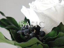 フランジュールのプリザーブドフラワー BASICシリーズ。
